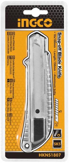 Kinekus Nôž lámací 18mm ZINK s tlačítkom INGCO