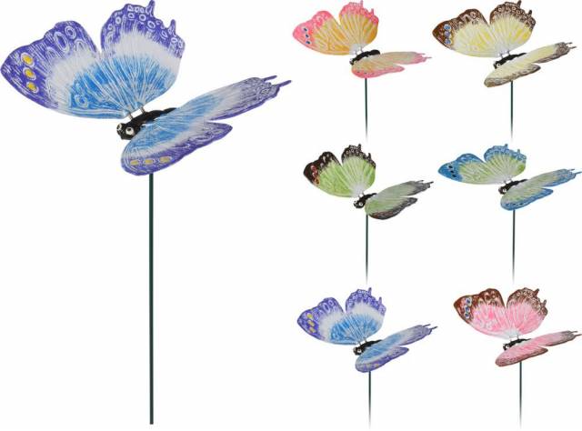 E-shop Kinekus Dekorácia zapichovacia, motýľ, 40cm, mix