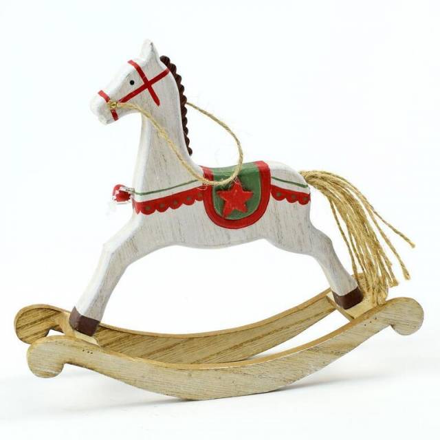E-shop Kinekus Postavička drevený kôň hojdací 21x18x5 cm