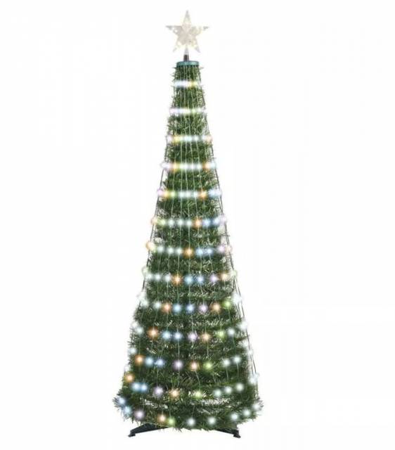 EMOS Vianočný strom s LED reťazou a hviezdou 1,5M, 244 LED, rozkladací