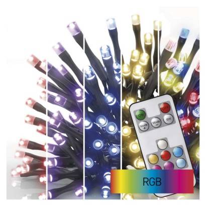 E-shop EMOS Reťaz vianočná classic, RGB, 96LED, 10m, IP44