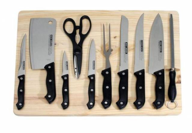 E-shop Kinekus Nože s doskou na krájanie, sada 11 kusov, TOMATO