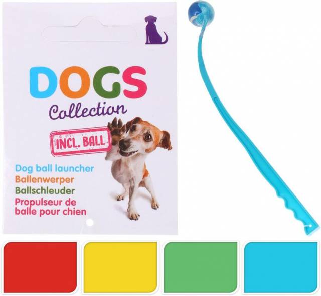 Kinekus Vrhač loptičiek 68 cm s loptičkou, pre psov, mix farieb