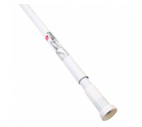 Rozperná/rozťahovacia tyč na kúpeľňový záves, dĺžka 140-260 cm, biela