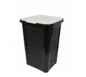 Odpadkový kôš na recykláciu 44 l, plastový, "Cover Line" TONTARELLI, čierno/biely