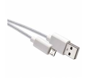 USB kábel 2.0 A/M - micro B/M 1m biely