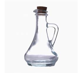 Fľaša sklo+zátka korok ocot/olej 0,3 l