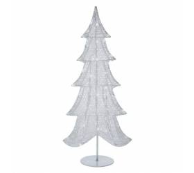 LED vianočný 3D stromček, 90 cm, vnútorný, studená biela, časovač