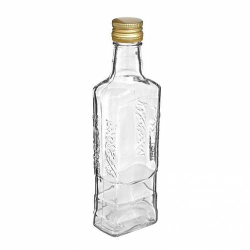 Fľaša na alkohol sklo  250 ml, uzáver, FI28 Moskva