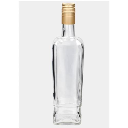 Fľaša na alkohol 700ml na závit s uzáverom, sklenená