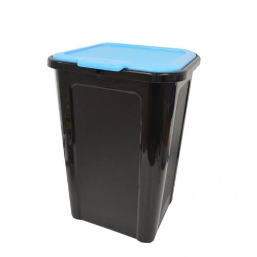 Kôš na separovaný odpad 44l, plastový,  "Cover Line" TONTARELLI, čierno/modrý