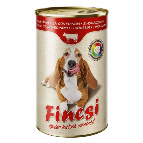 Konzerva, krmivo pre dospelých psov FINCSI 1240g, hovädzie