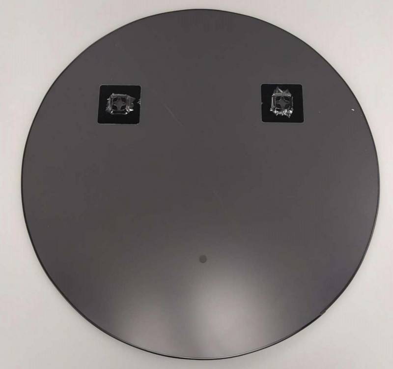 Zrkadlo nástenné okrúhle 55cm čierny kovový rám