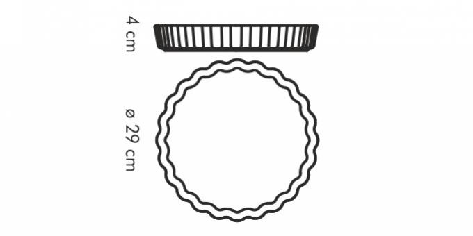 Forma s vlnitým okrajom guľatá GUSTO ¤ 28 cm