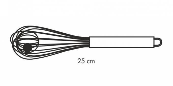 Metla šľahacia s guličkou nerezová DELICIA, 25cm