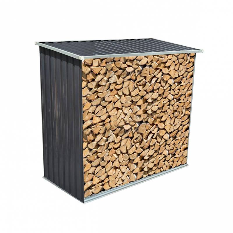 Prístrešok na drevo kovový WOODLAND 163x83x154cm