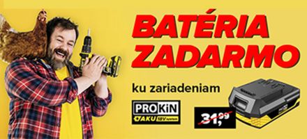 Batéria ZADARMO k produktom AKU PROKIN 18V