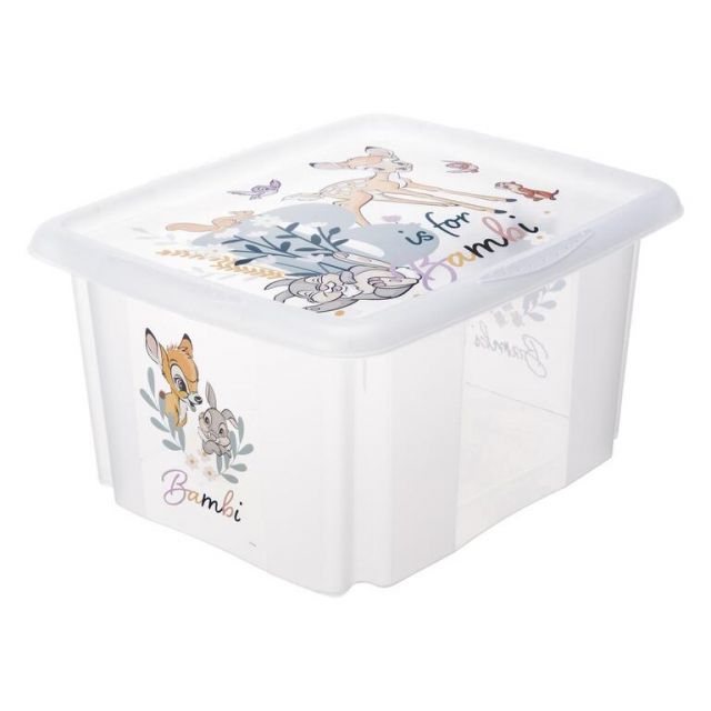 Kinekus Box úložný 42,5x35,5x22,5 cm Bambi transparentný