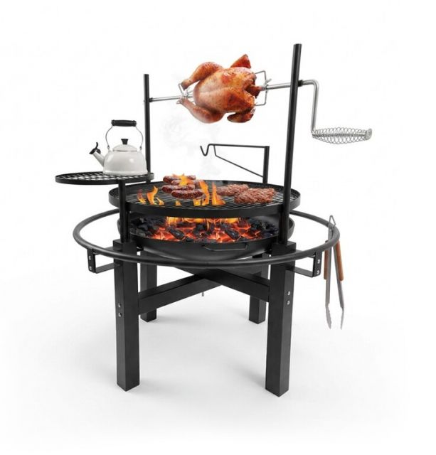 GARDENKUS Ohnisko s grilom oceľové kruh 60 cm pevné GARDENKUS KLC