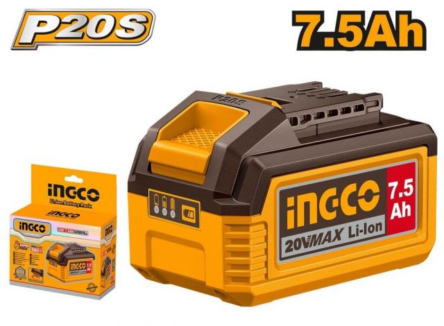 INGCO Batéria Li-Ion FBLI2075, 7,5Ah pre INGCO AKU 20V SYSTEM P20S