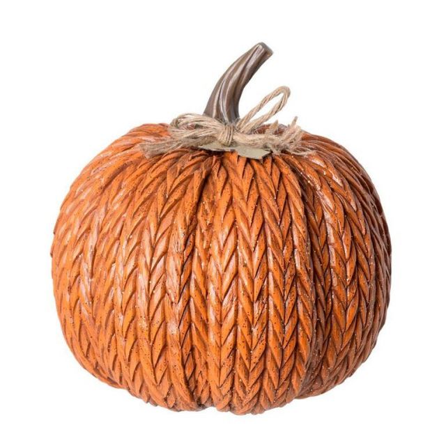 Kinekus Dekorácia tekvica 20x20x23cm polyres oranžová