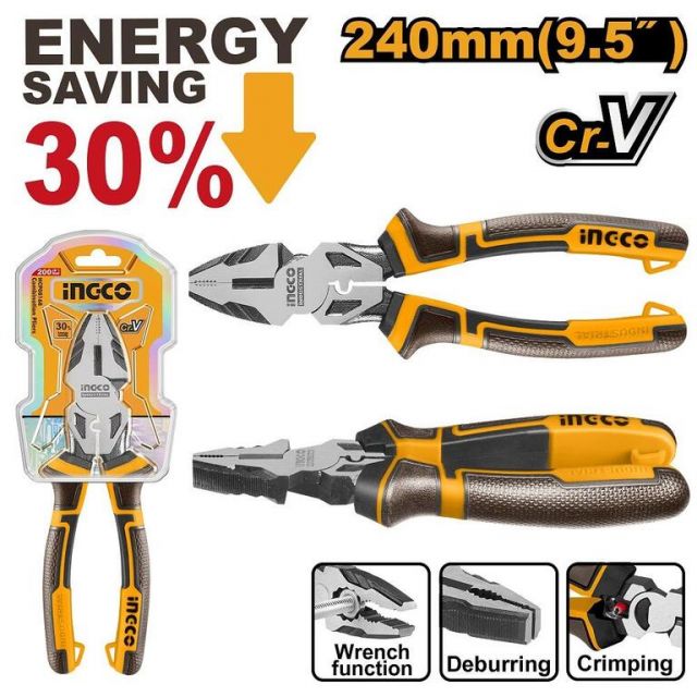 INGCO Kliešte kombinované s dlhou pákou CrV 240mm INGCO Industrial
