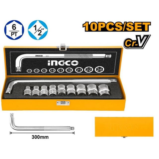 INGCO Gola sada 10ks 1/2" v kufríku INGCO Industrial