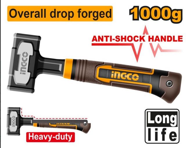 INGCO Pucka / kamenárske kladivo, 1000g ANTI-SHOCK INGCO Industrial