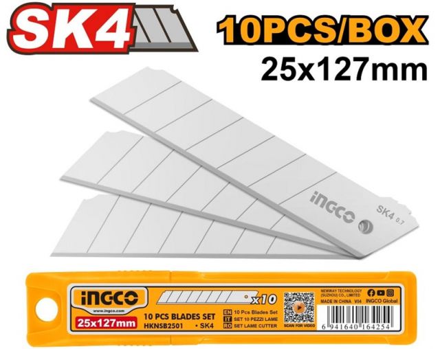 INGCO Čepeľ náhradná 25x127mm, sada 10ks, INGCO Industrial