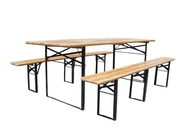 Kinekus Nábytok set pivný 200cm FRANZ, stôl 200x70cm + 2x lavica 200x25cm