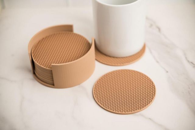 Kinekus Podložka pod pohár 9x9x0,4cm plastová balenie 6ks