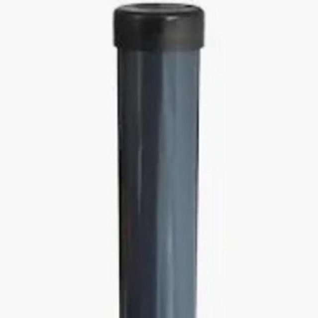 Kinekus Stĺpik o48/2600mm Zn + PVC ANTRACIT + 1 x plastová príchytka a klobúčik KLC