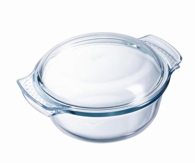 PYREX Misa zapekacia okrúhla s pokrievkou, 32x26x14cm, 3,7L+1,4L, sklo číre PYREX, spevnený obal