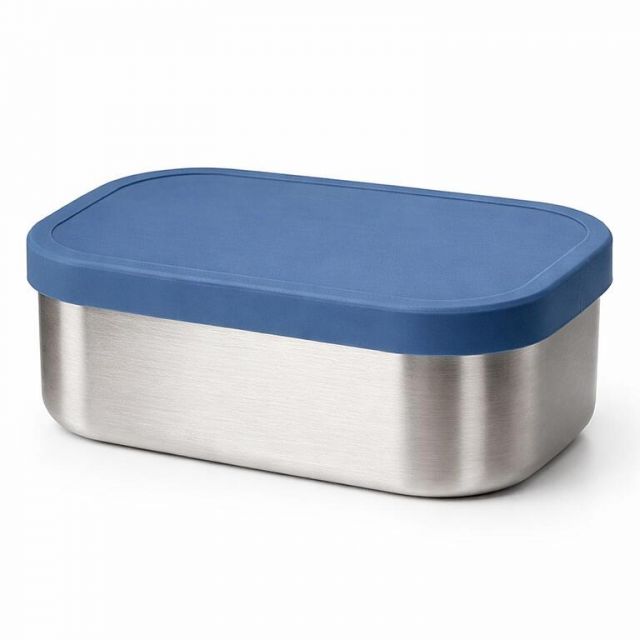 Kinekus Nádoba na desiatu 800ml 17x13x5,5cm, nerezová so silikónovým vekom