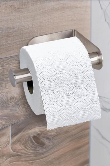 Kinekus Držiak na WC toaletný papier nerezový, nalepovací, bez vŕtania
