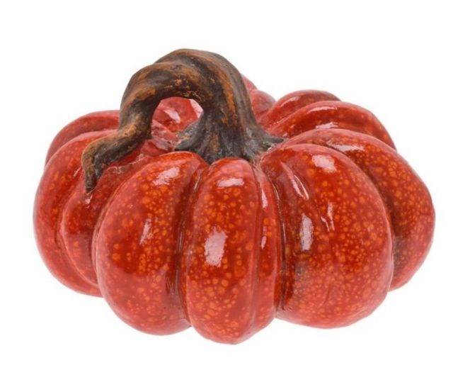Kinekus Dekorácia tekvica červeno-oranžová POLY 19x18x11cm