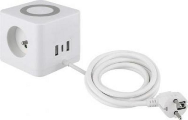 Kinekus Zásuvka predlžovacia kocka ,USB+C