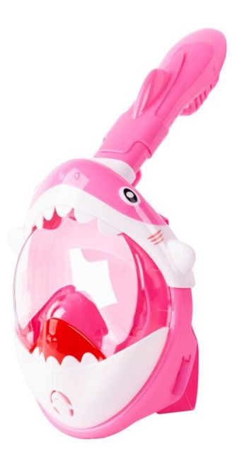 Kinekus Maska snorchlovacia Shark celotvárová pre deti 4+ XS ružová