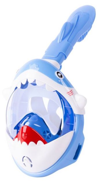 Kinekus Maska šnorchlovacia Shark celotvárová pre deti 4+ XS modrá