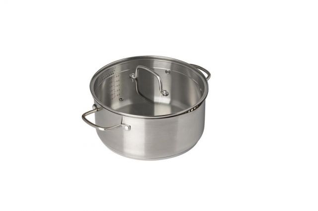 PYREX Kastról nerezový 4L, 24cm + sklenená pokrievka INFINITY PYREX
