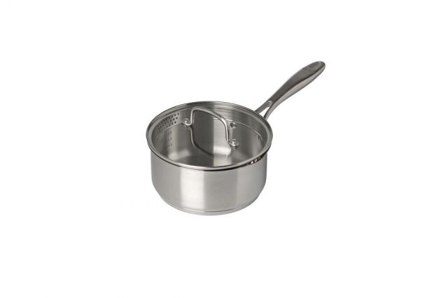 PYREX Kastról nerezový 1,5L, 18cm s rúčkou + sklenená pokrievka INFINITY PYREX