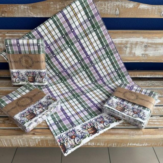 Kinekus Utierka kuchynská bavlnená tkaná PROVENCE 3ks, 50x70cm, 270 g/m2