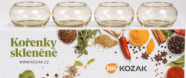 Kinekus Korenička sklenená 120 ml 4ks dymová KLC