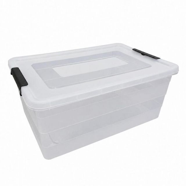 Kinekus Box transparentný 40l s kolieskami