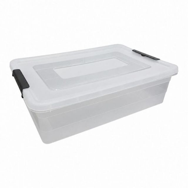 Kinekus Box transparentný 28l s kolieskami