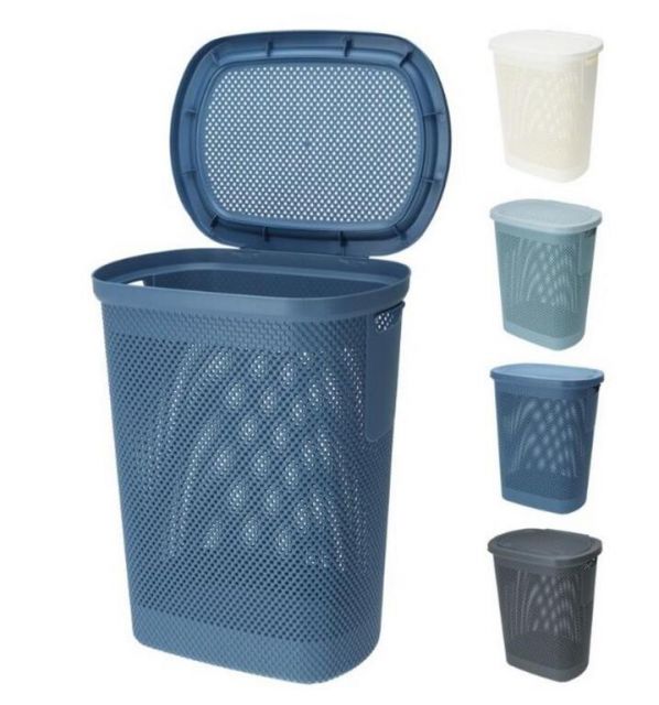 Kinekus Kôš na špinavé prádlo plastový, 58l, 28,5x43x59,6cm, mix farieb