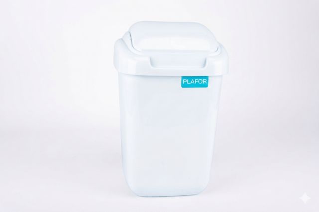 Kinekus Kôš na odpad preklápací 15L, plastový, STANDARD, biely