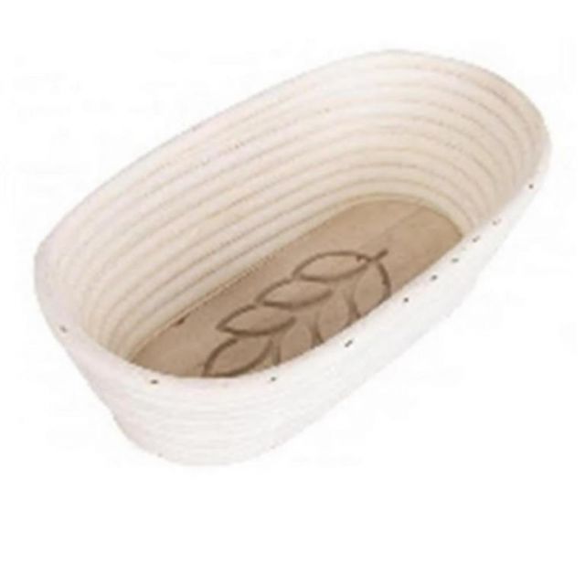 Kinekus Ošatka ratanová s dreveným dnom, oválna, rozmery 25x13x9cm, dekor Klas