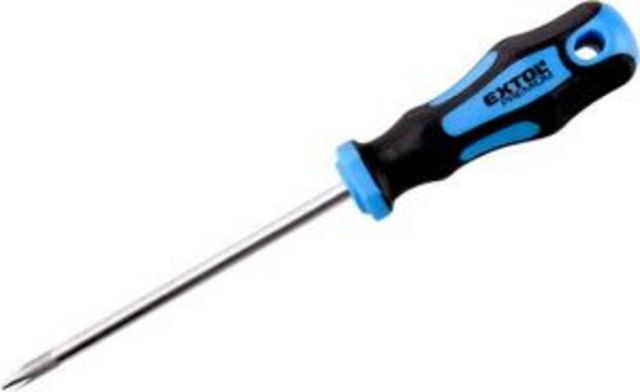 EXTOL PREMIUM Skrutkovač (+) PH2x125mm, CrV, pogumovaná rukoväť