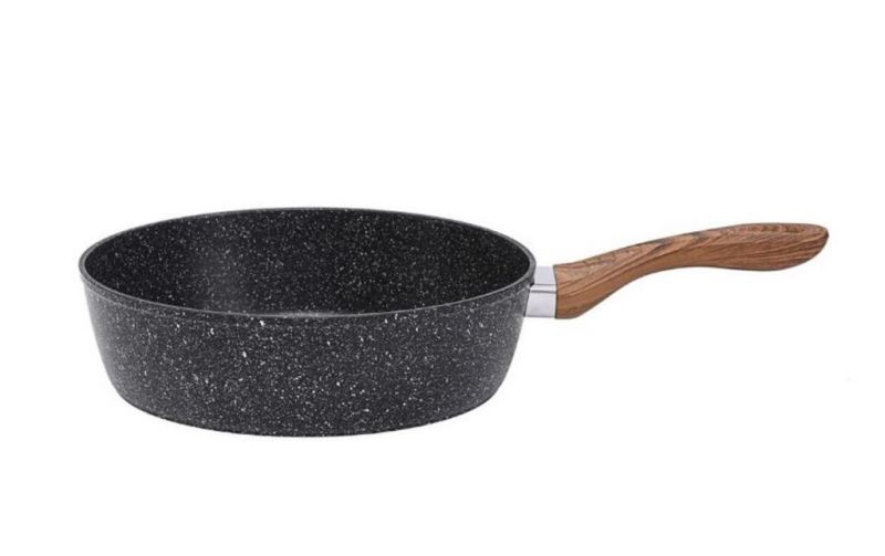 Panvica pozinkovaná, CRISPY NATURA WOOD BIG, 28cm, extra vysoká 8cm